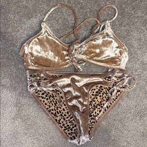 pink velvet bathing suit